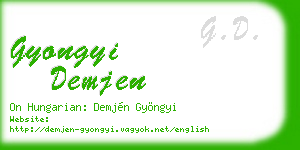gyongyi demjen business card