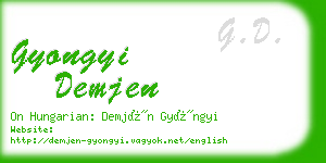 gyongyi demjen business card